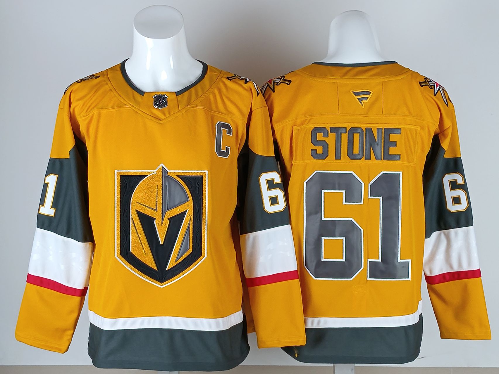 Men 2026 Vegas Golden Knights #61 Stone Yellow NHL Jersey style 01
